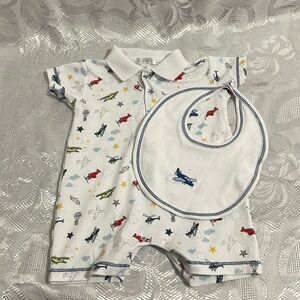 Kissy kissy airplane romper 9M